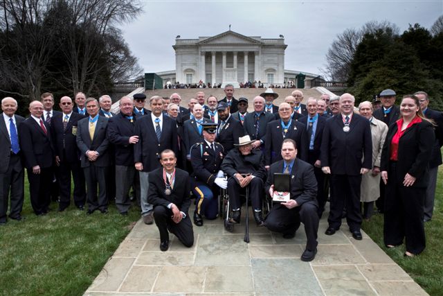 MOH group photo at Arlington Cemetery shot by Alex Quade, 2009
